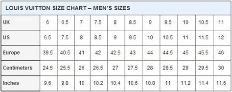 louis vuitton men's clothing size chart|louis vuitton boot size chart.